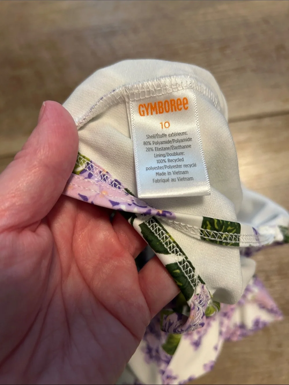 Gymboree Purple Floral Ruffle One-Piece Swimsuit